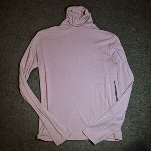 Women's Light Pink Turtleneck Sweater
